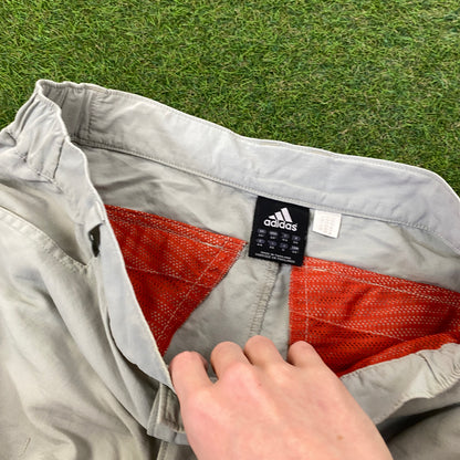 00s Adidas Cargo Shorts Grey Large