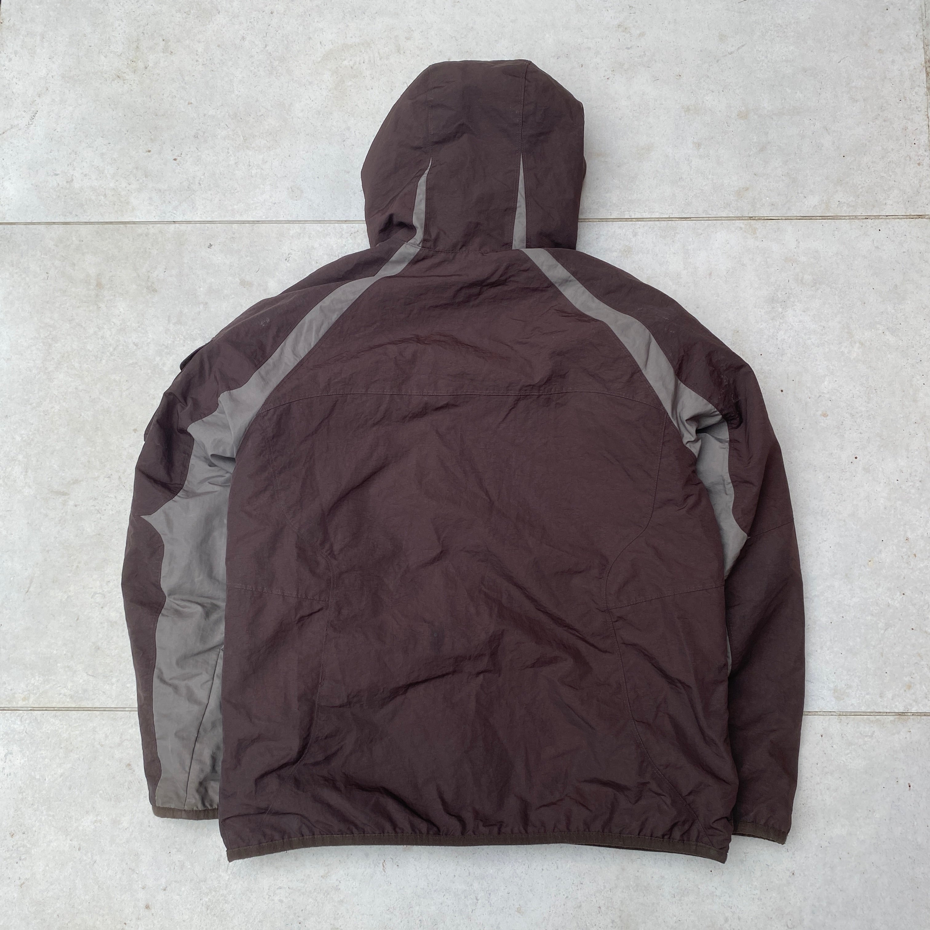 00s Nike Reversible Fleece Coat Jacket Brown Medium