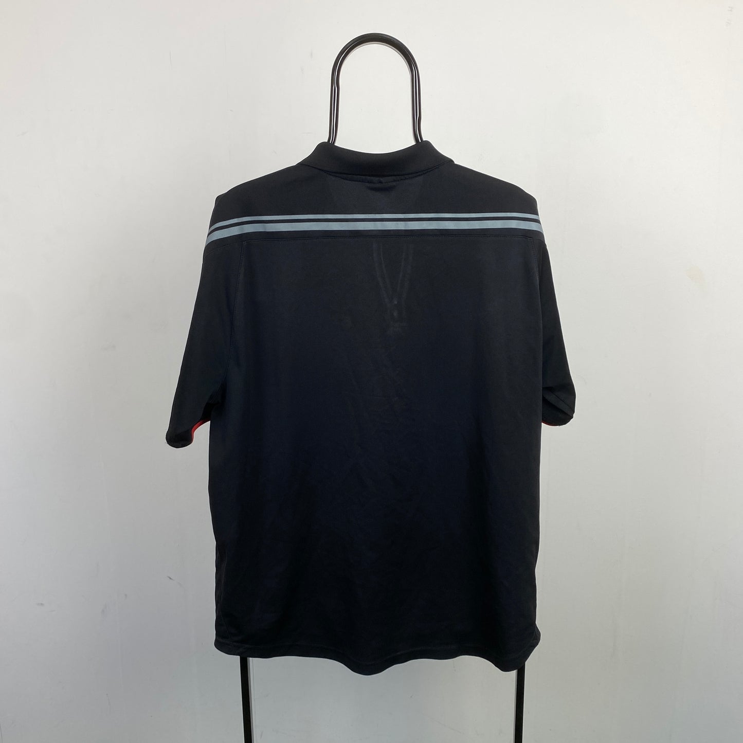 90s Nike Dri-Fit Polo Shirt T-Shirt Black XL