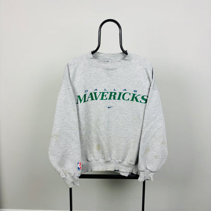 90s Nike Dallas Mavericks NBA Sweatshirt Grey Large