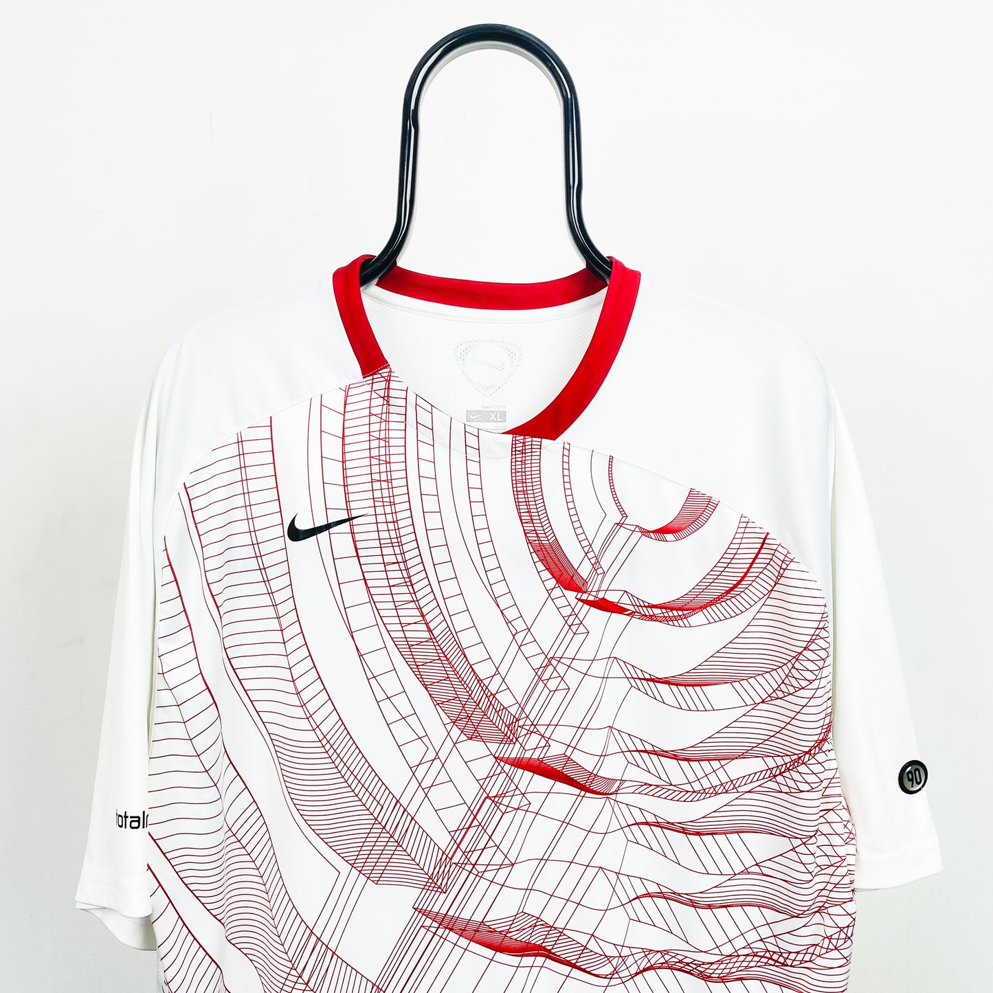 00s Nike T90 Football Shirt T-Shirt White XL