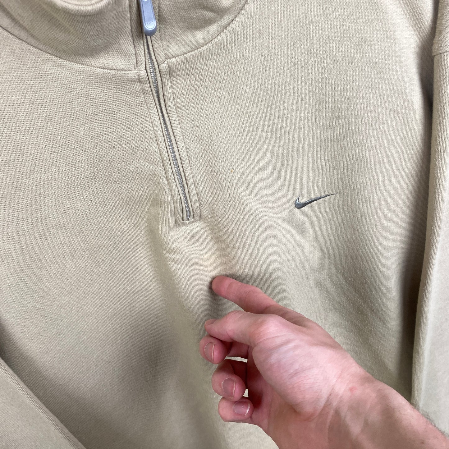 90s Nike 1/4 Zip Sweatshirt Brown XL