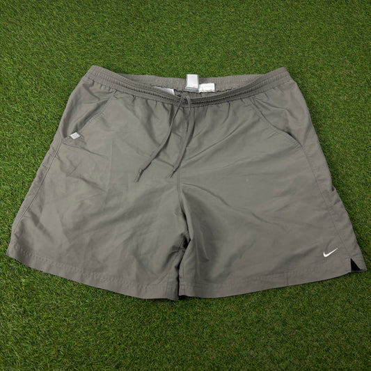 00s Nike Court Tennis Shorts Brown Large