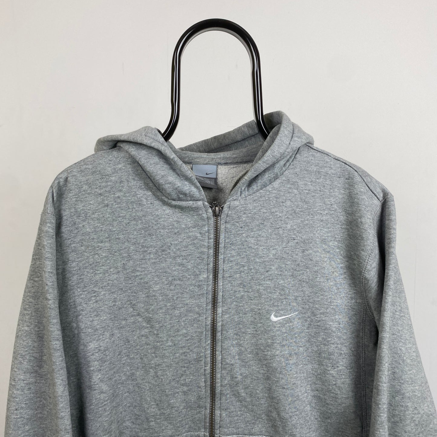 00s Nike Zip Hoodie Grey Medium