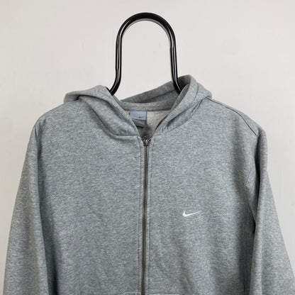 00s Nike Zip Hoodie Grey Medium