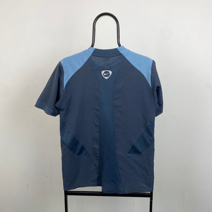 00s Nike T90 Football Shirt T-Shirt Blue Small