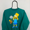 Retro 90s Simpsons Sweatshirt Green Small