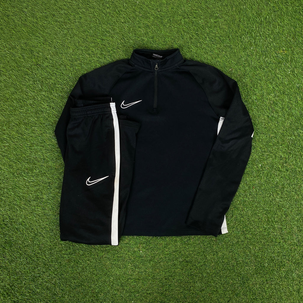 00s Nike Tracksuit Jacket + Joggers Set Black XS/XXS
