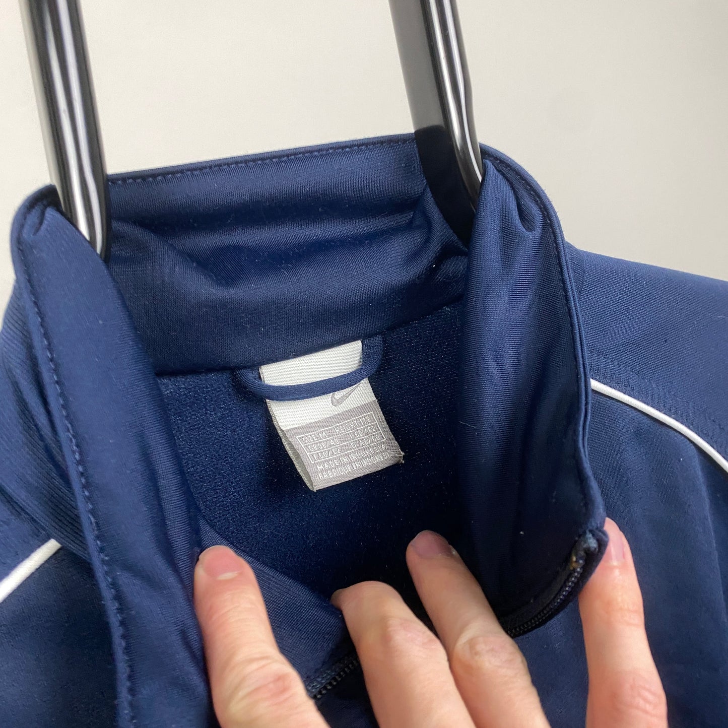 00s Nike Piping Windbreaker Jacket Blue Medium