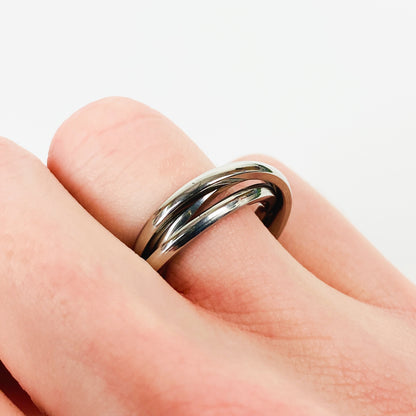 Retro Vintage Stack Ring Silver