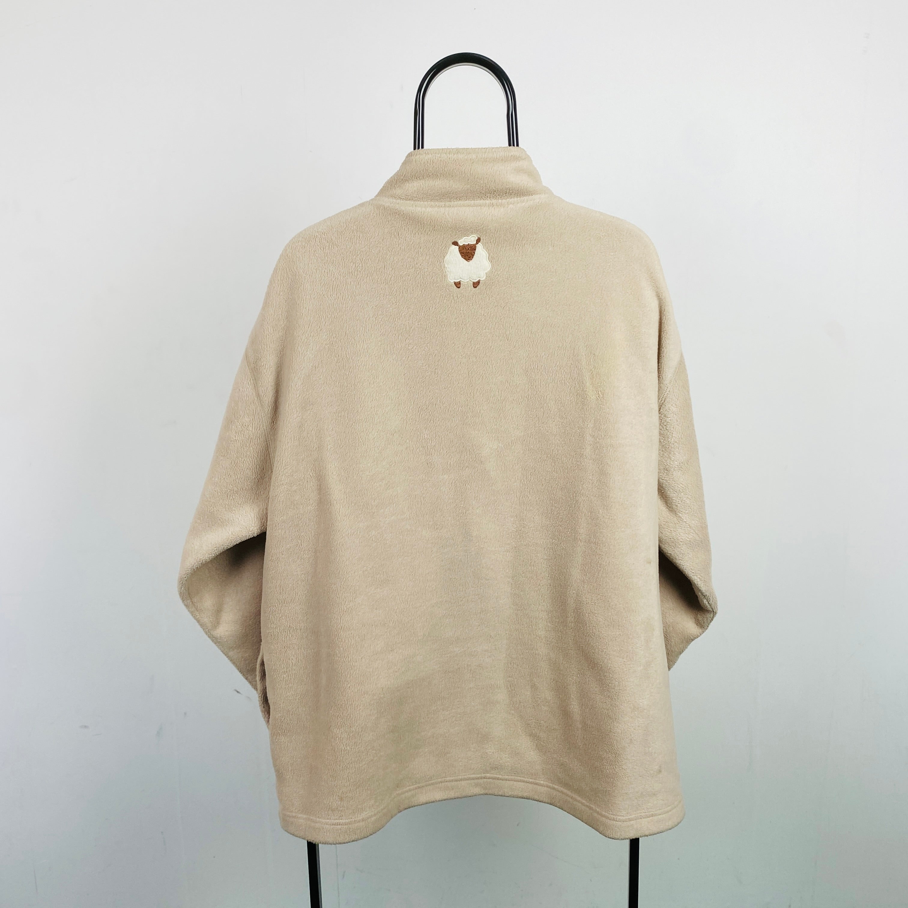 Retro Tulchan Sheep Fleece Sweatshirt Brown XL