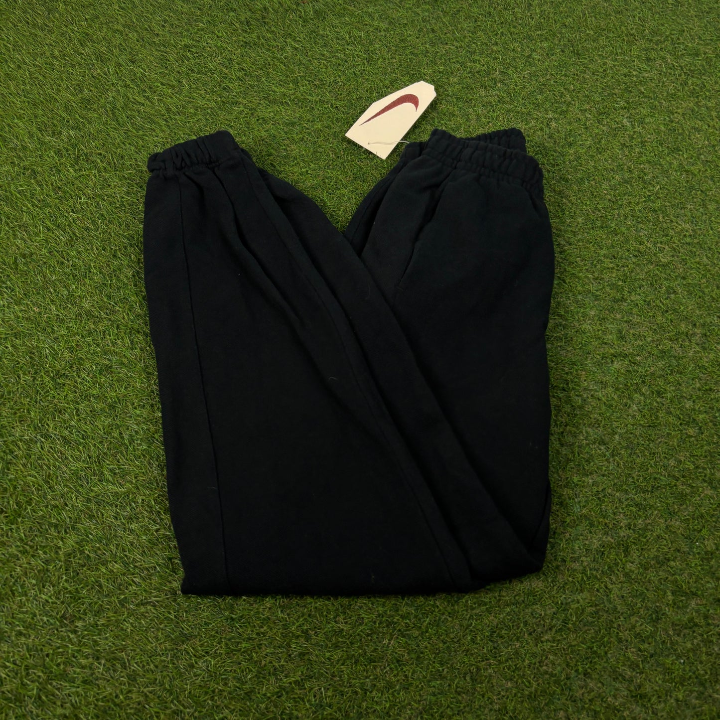 90s Nike Wide Leg Cotton Joggers Black Womens XS
