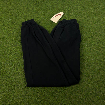 90s Nike Wide Leg Cotton Joggers Black Womens XS