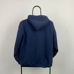 Retro Fred Perry Hoodie Blue Large