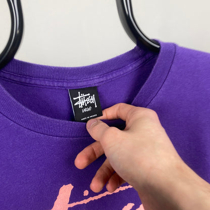 00s Stussy T-Shirt Purple Large