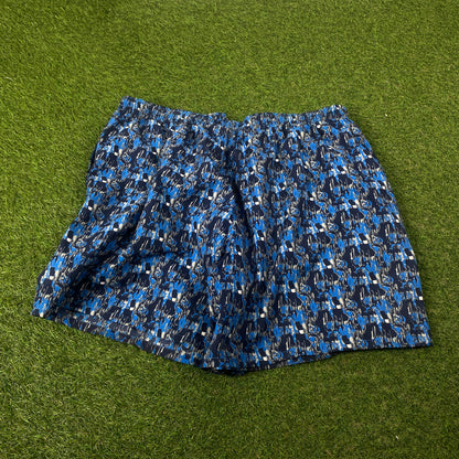 90s Nike Wavey Shorts Blue XL