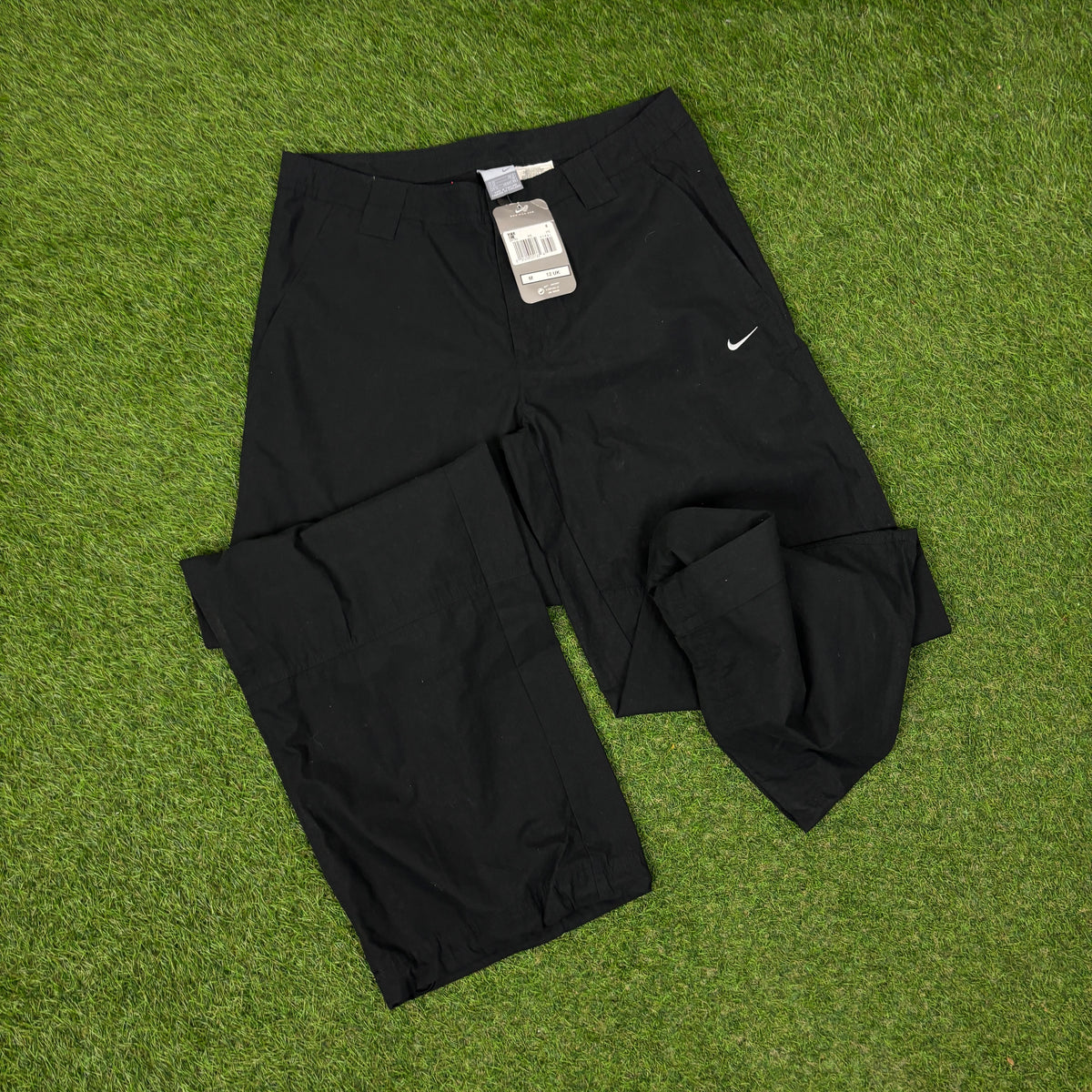 00s Nike Reflective Windbreaker Jacket + Joggers Set Black Small