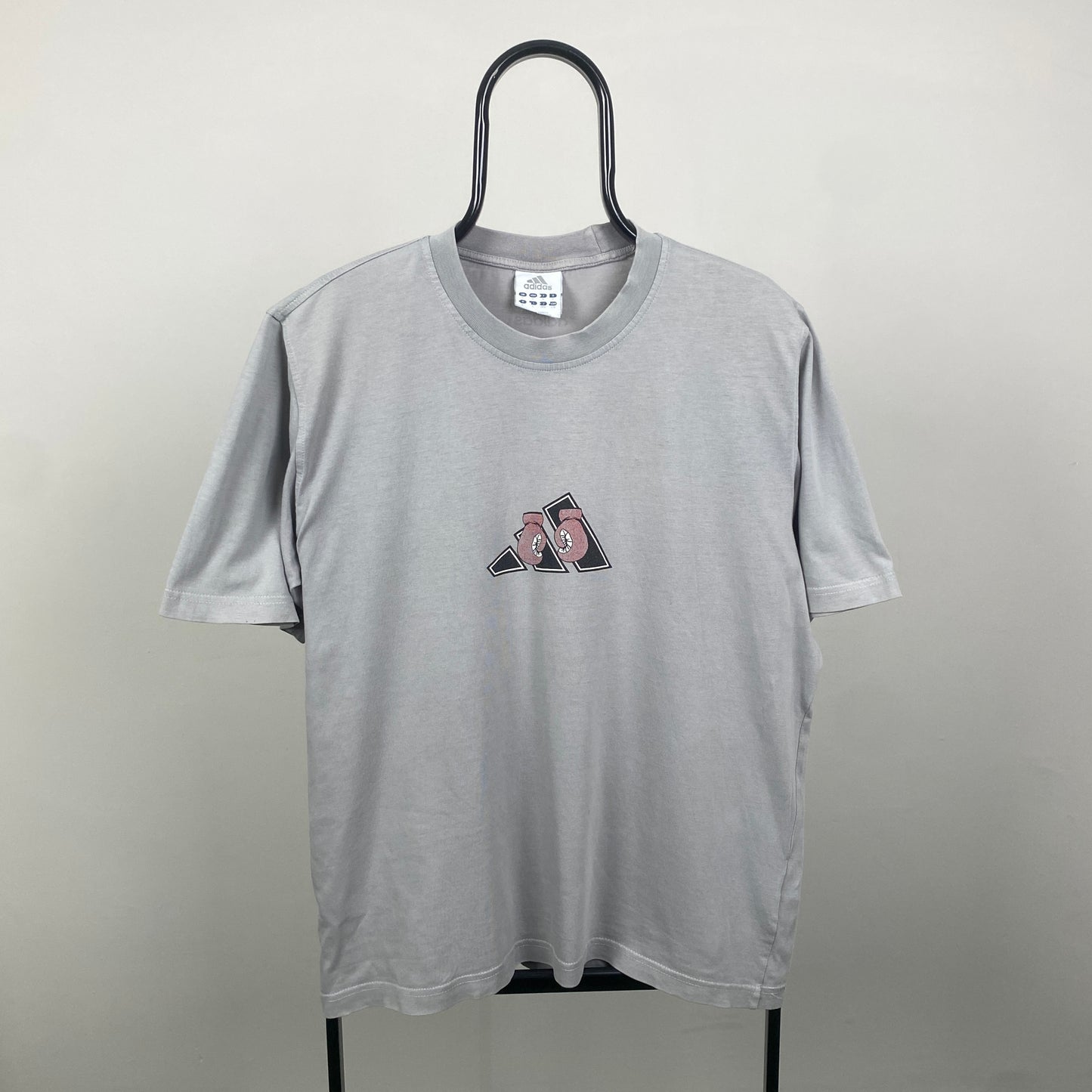 00s Adidas Boxing T-Shirt Grey Large