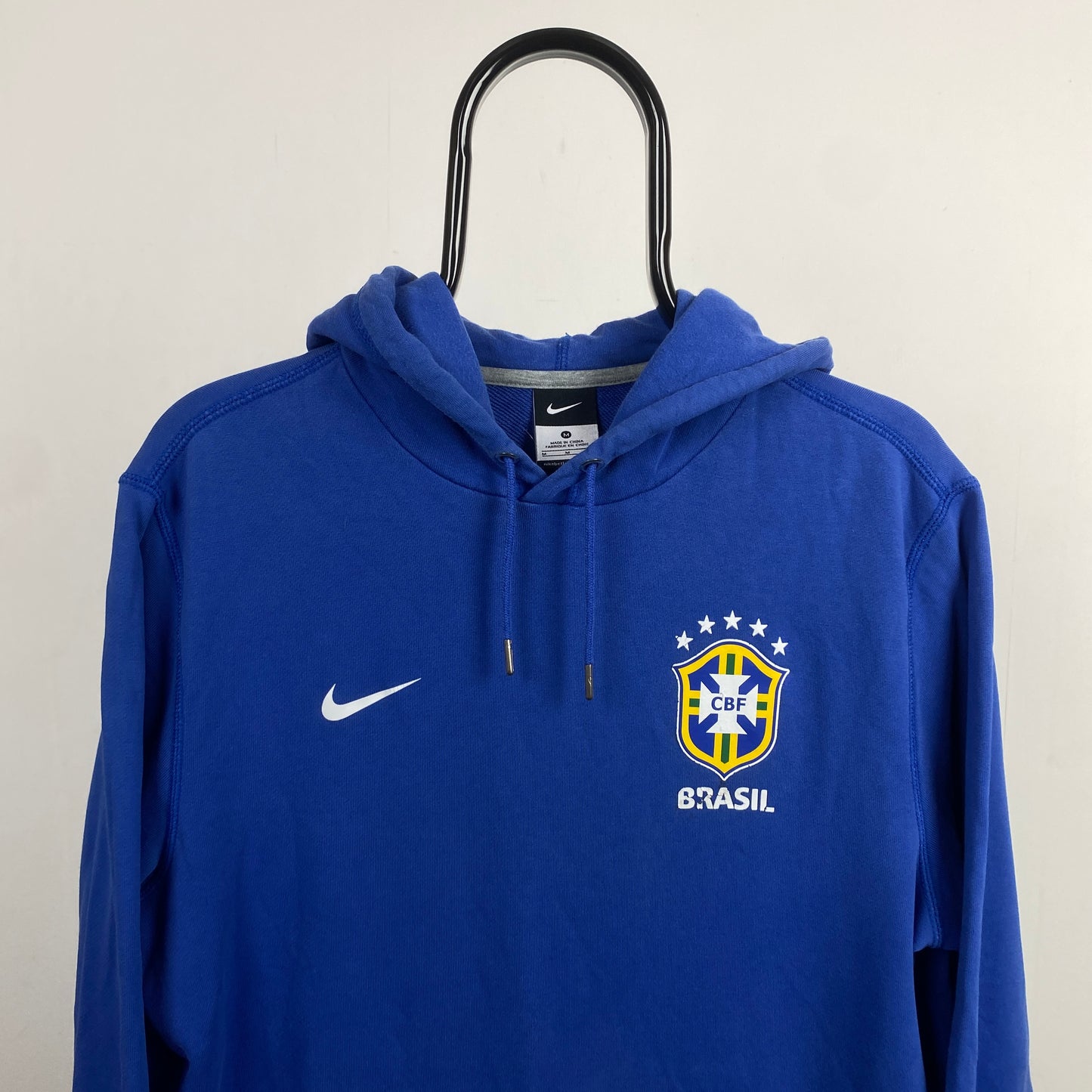 00s Nike Brazil Hoodie Blue Medium