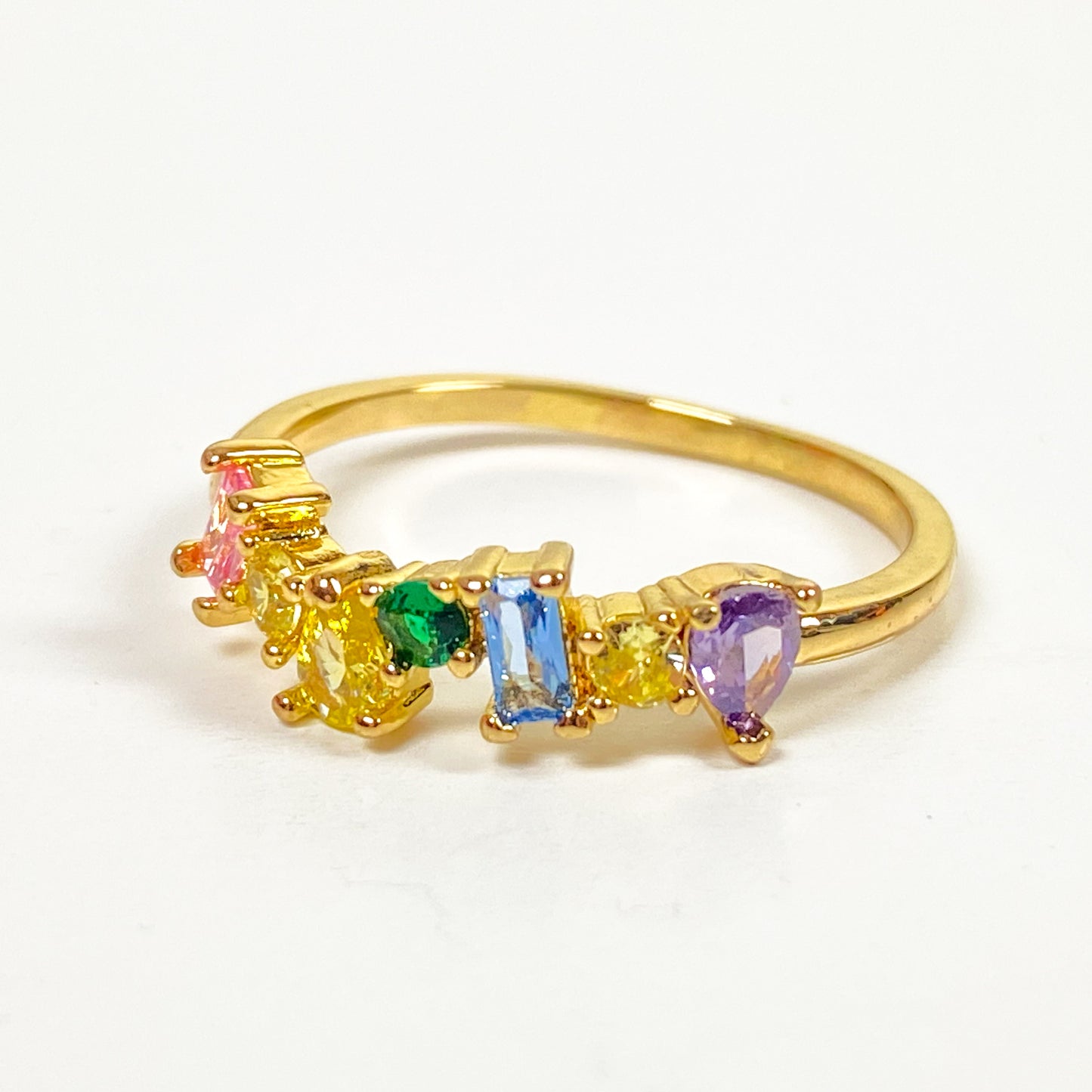 Retro Vintage Jewel Ring Gold