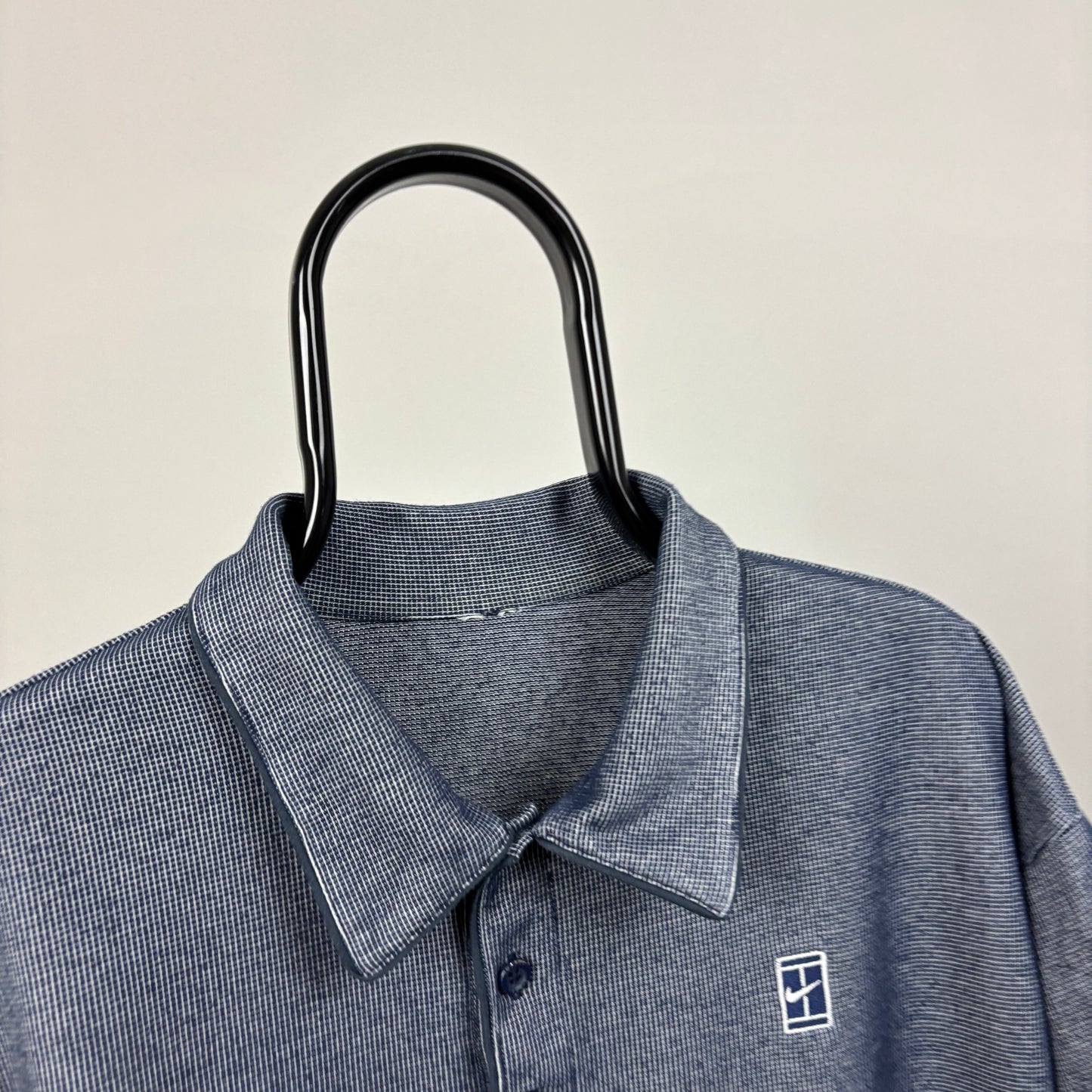 00s Nike Court Polo Shirt T-Shirt Grey XXL