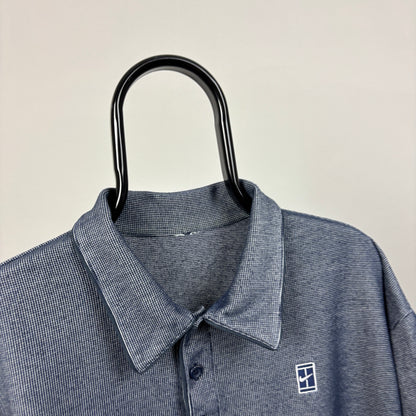00s Nike Court Polo Shirt T-Shirt Grey XXL