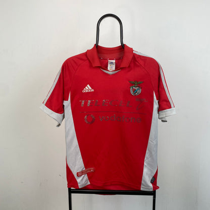 90s Adidas Benfica Football Shirt T-Shirt Red Small