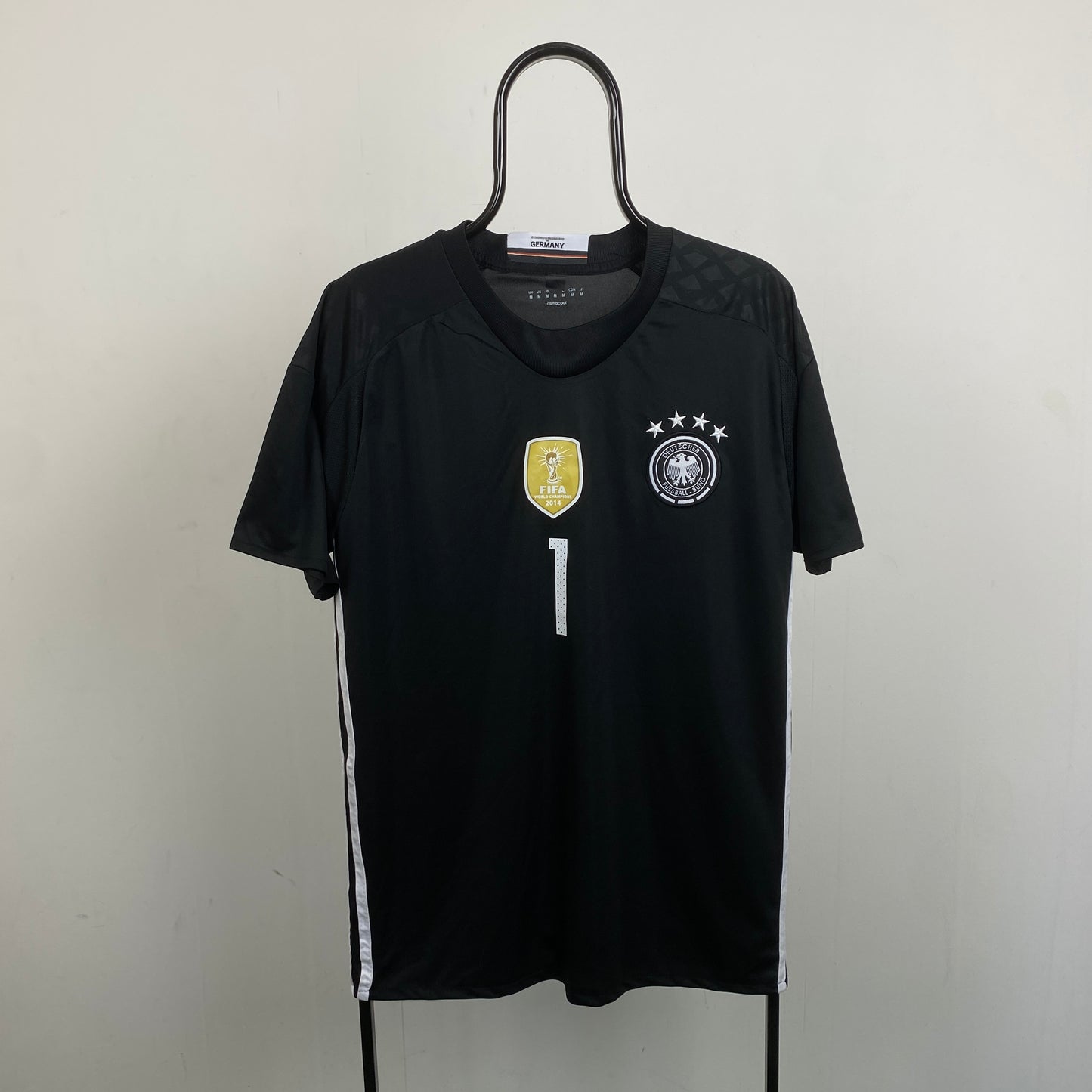 Retro Germany Neuer Football Shirt T-Shirt Black Medium