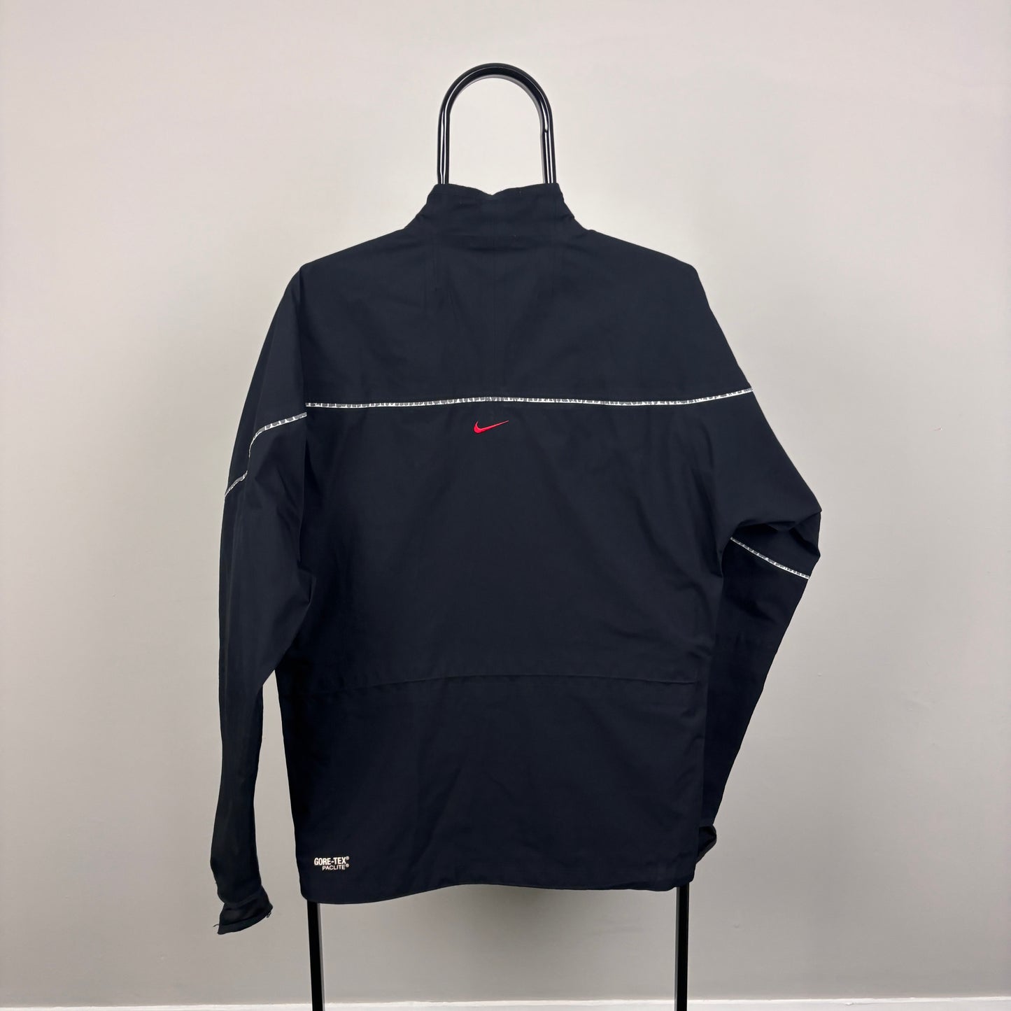 90s Nike Gore-Tex Waterproof Windbreaker Jacket Black Small