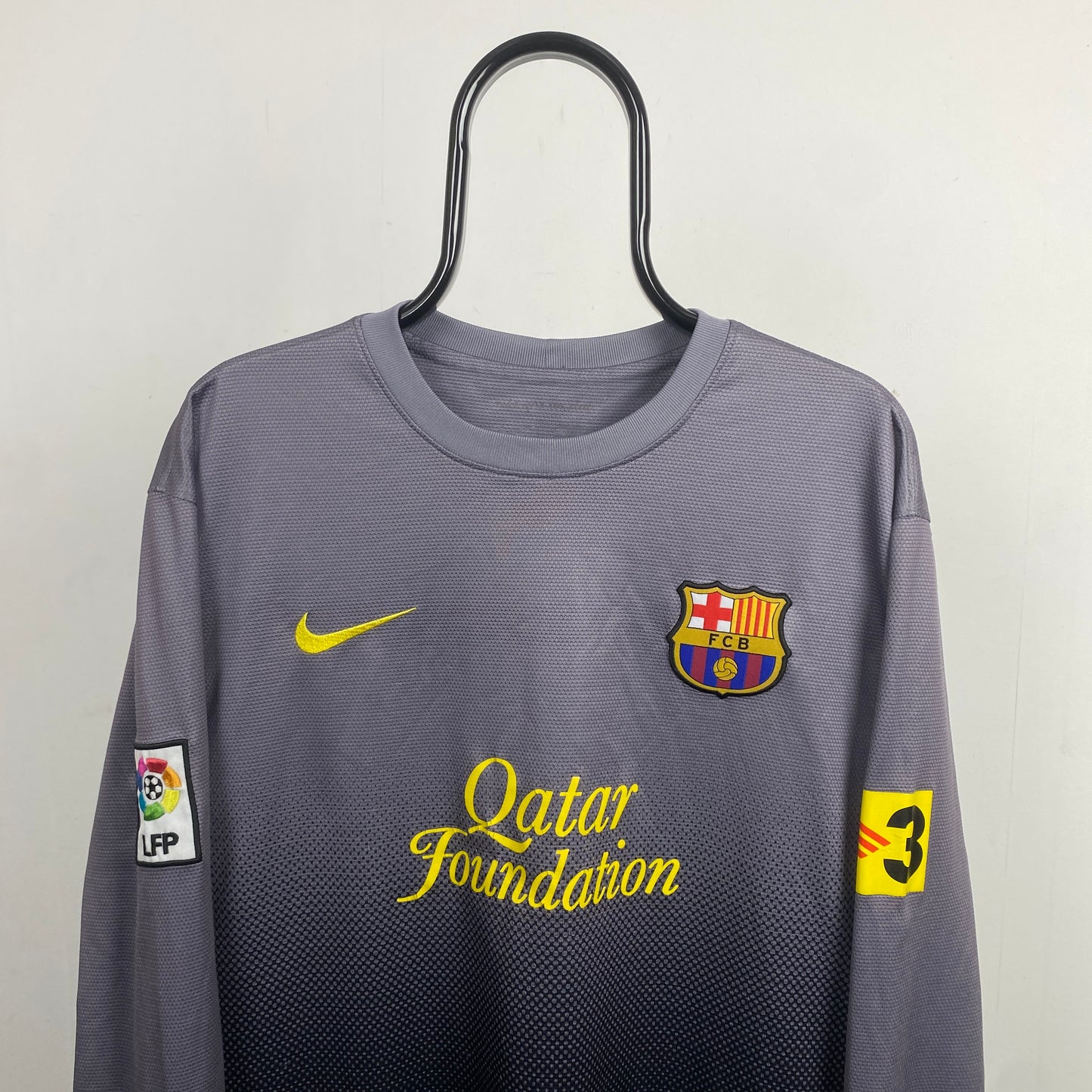 00s Nike Barcelona Football Shirt T-Shirt Grey XL