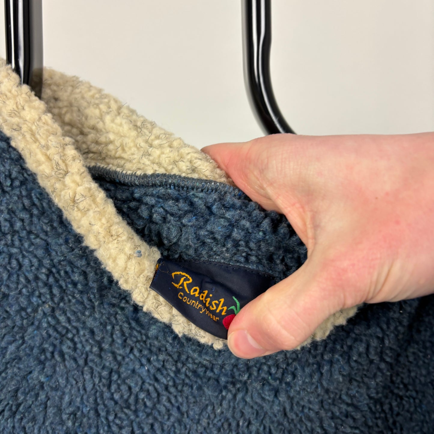 90s Countrywear Sheep Fleece Sweatshirt Blue Small