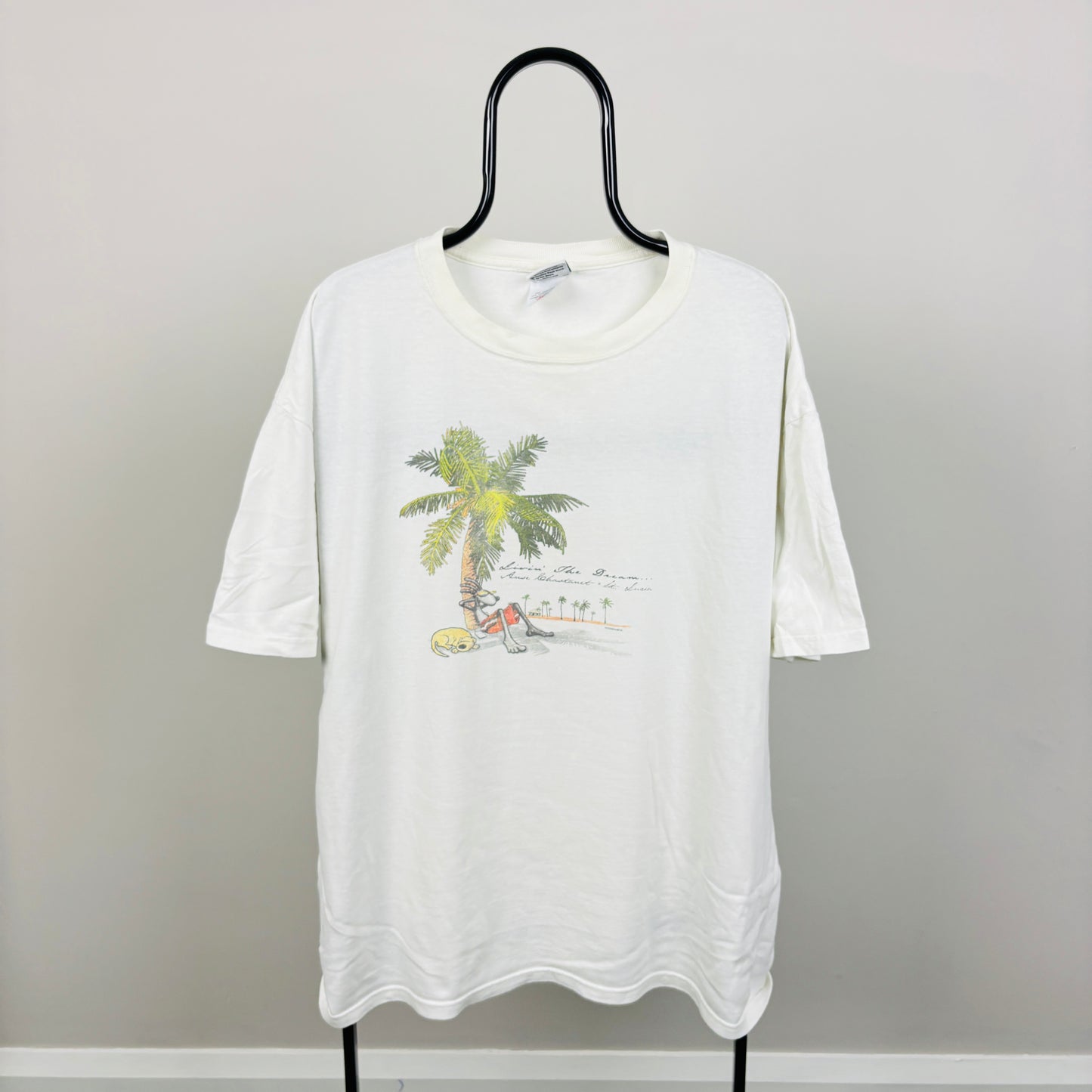 90s Palm Tree T-Shirt White XXL