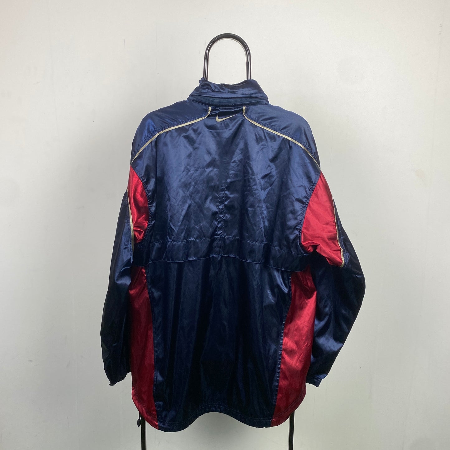 90s Nike Barcelona Windbreaker Jacket Blue Large