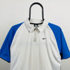 00s Nike 1/4 Zip Gym T-Shirt White Medium