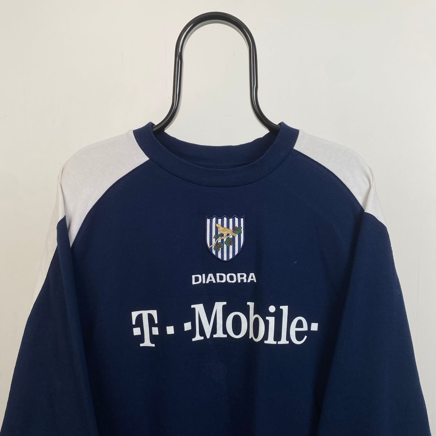 Retro Diadora West Brom Football Sweatshirt Blue XL