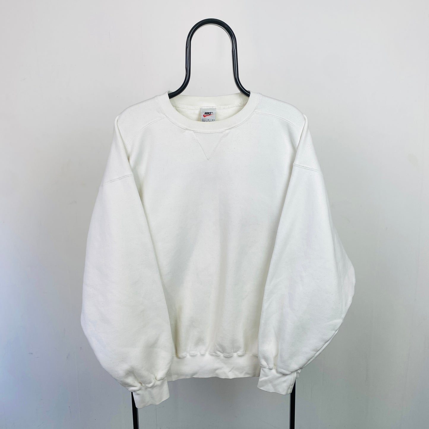 90s Nike Sweatshirt White Large