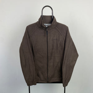 Retro Columbia Fleece Sweatshirt Brown Large