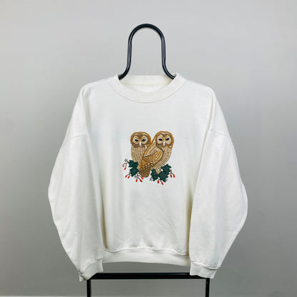 90s Owl Sweatshirt Brown Medium