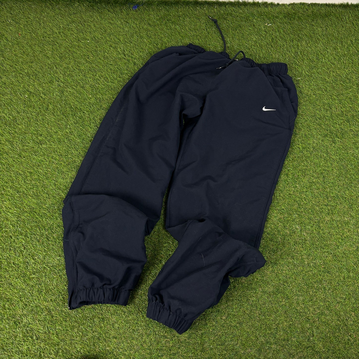 00s Nike Piping Windbreaker Jacket + Joggers Set White Medium
