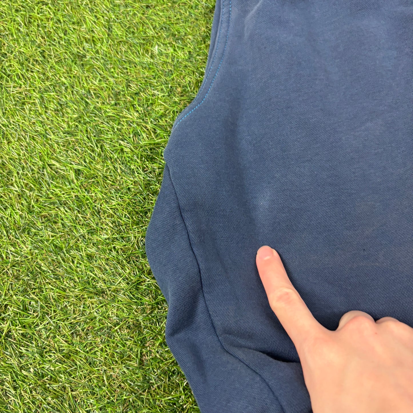 00s Adidas Cotton Joggers Blue XL