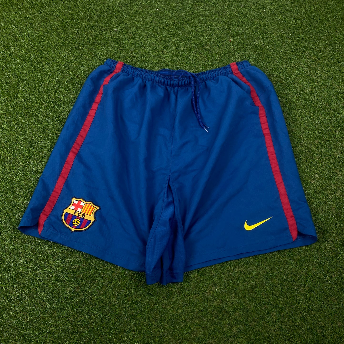00s Nike Barcelona Football Shorts Blue Large