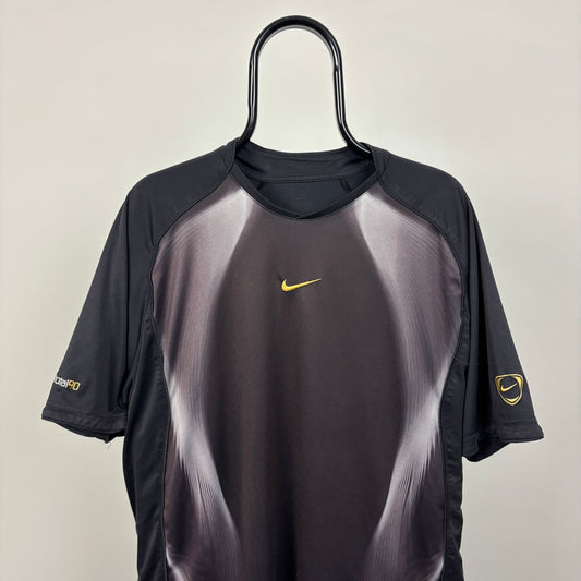 00s Nike T90 Football Shirt T-Shirt Black Large