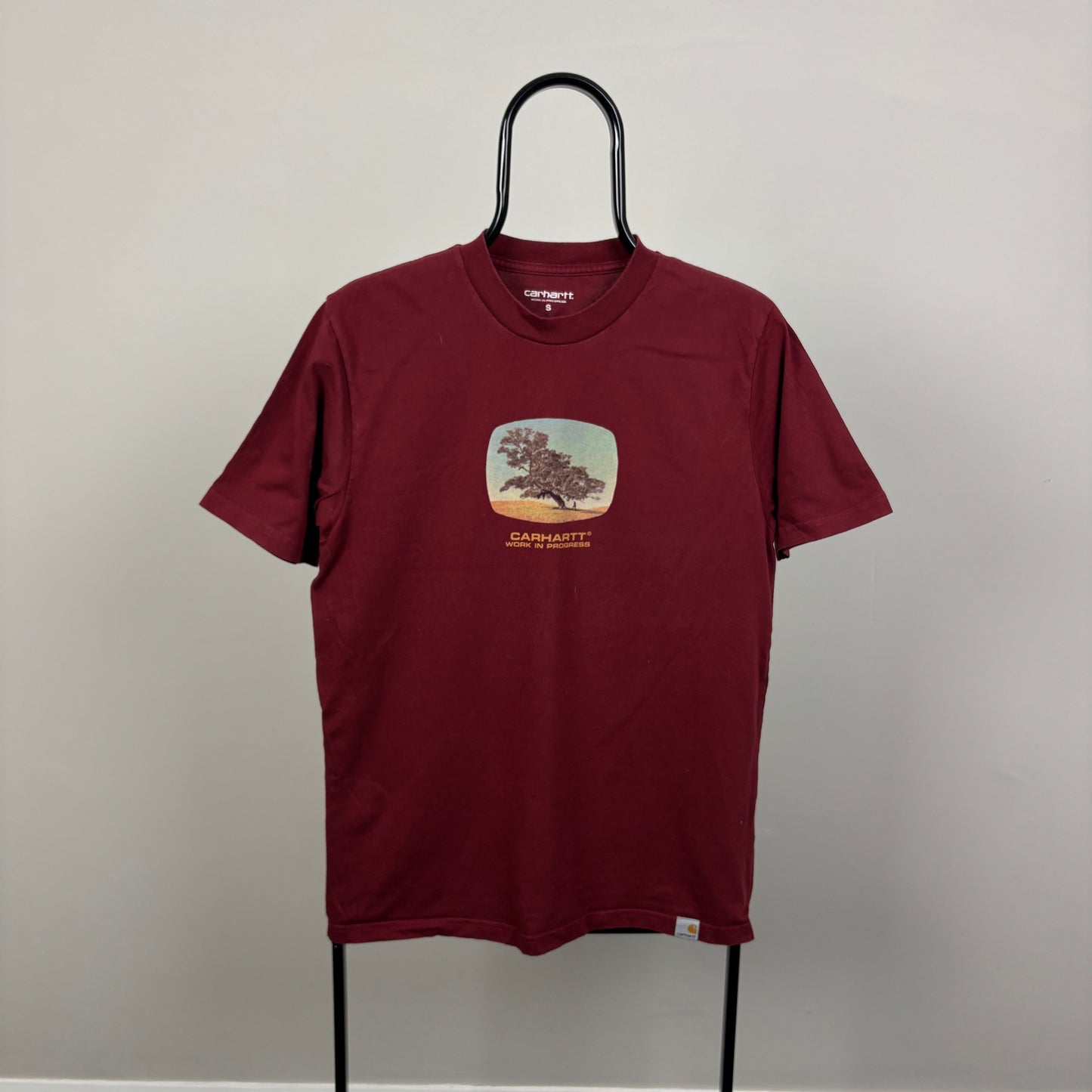 00s Carhartt Tree T-Shirt Red Small
