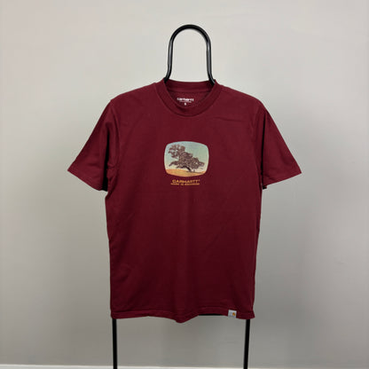 00s Carhartt Tree T-Shirt Red Small