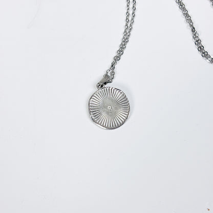 Vintage Greek Coin Necklace Silver
