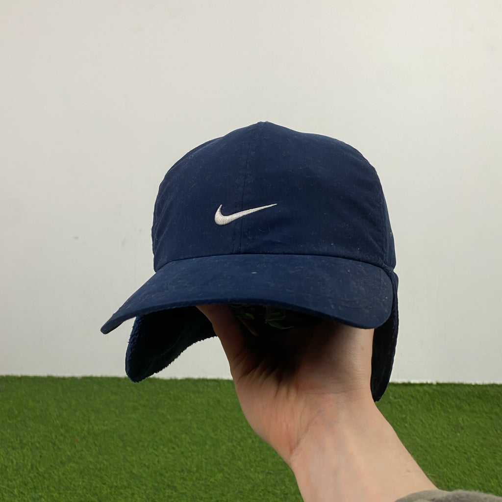 00s Nike Ear Flap Trapper Hat Blue