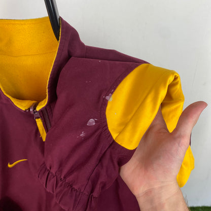 00s Nike Arizona State Reversible Fleece Jacket Red Large