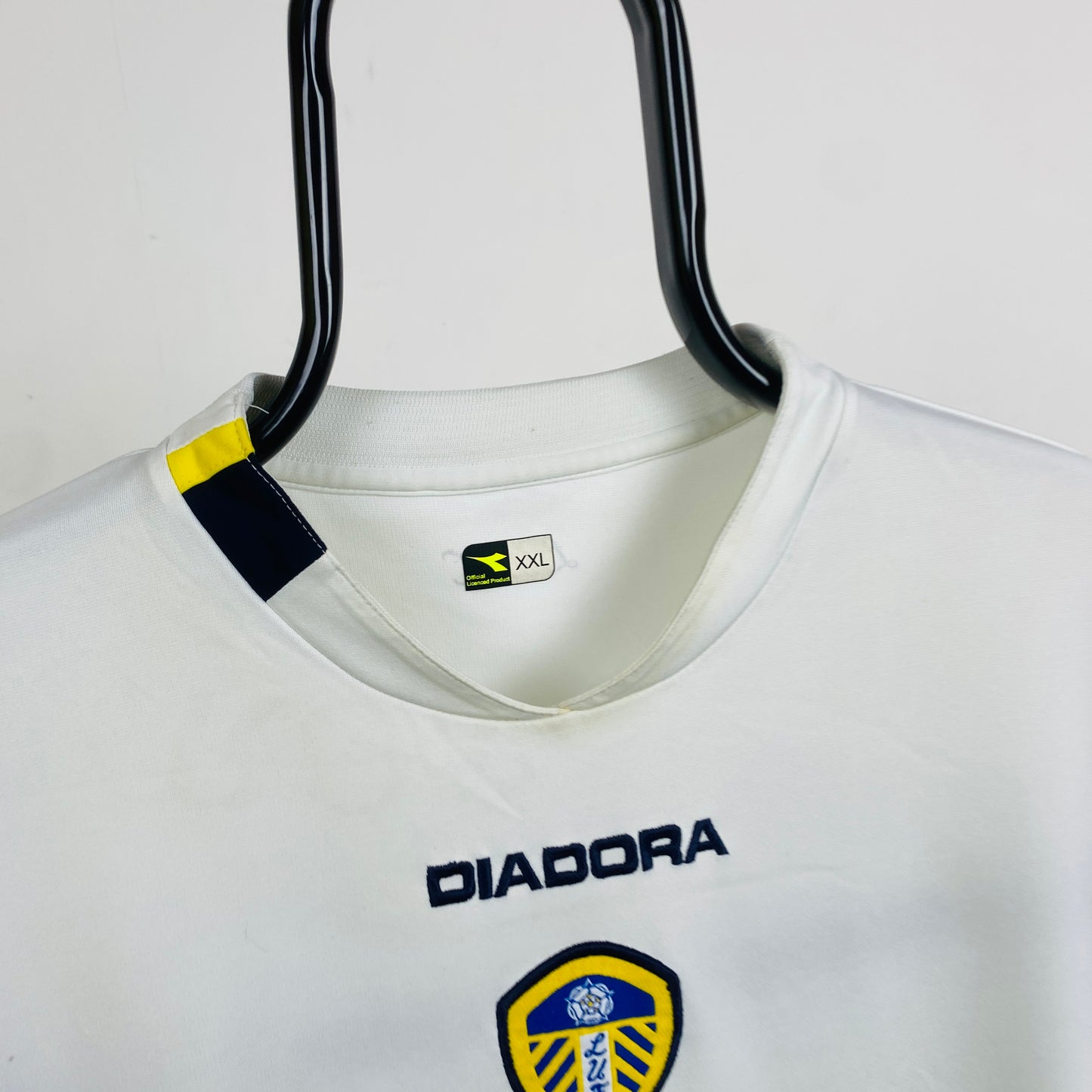 Retro Diadora Leeds United Football Shirt T-Shirt White XXL