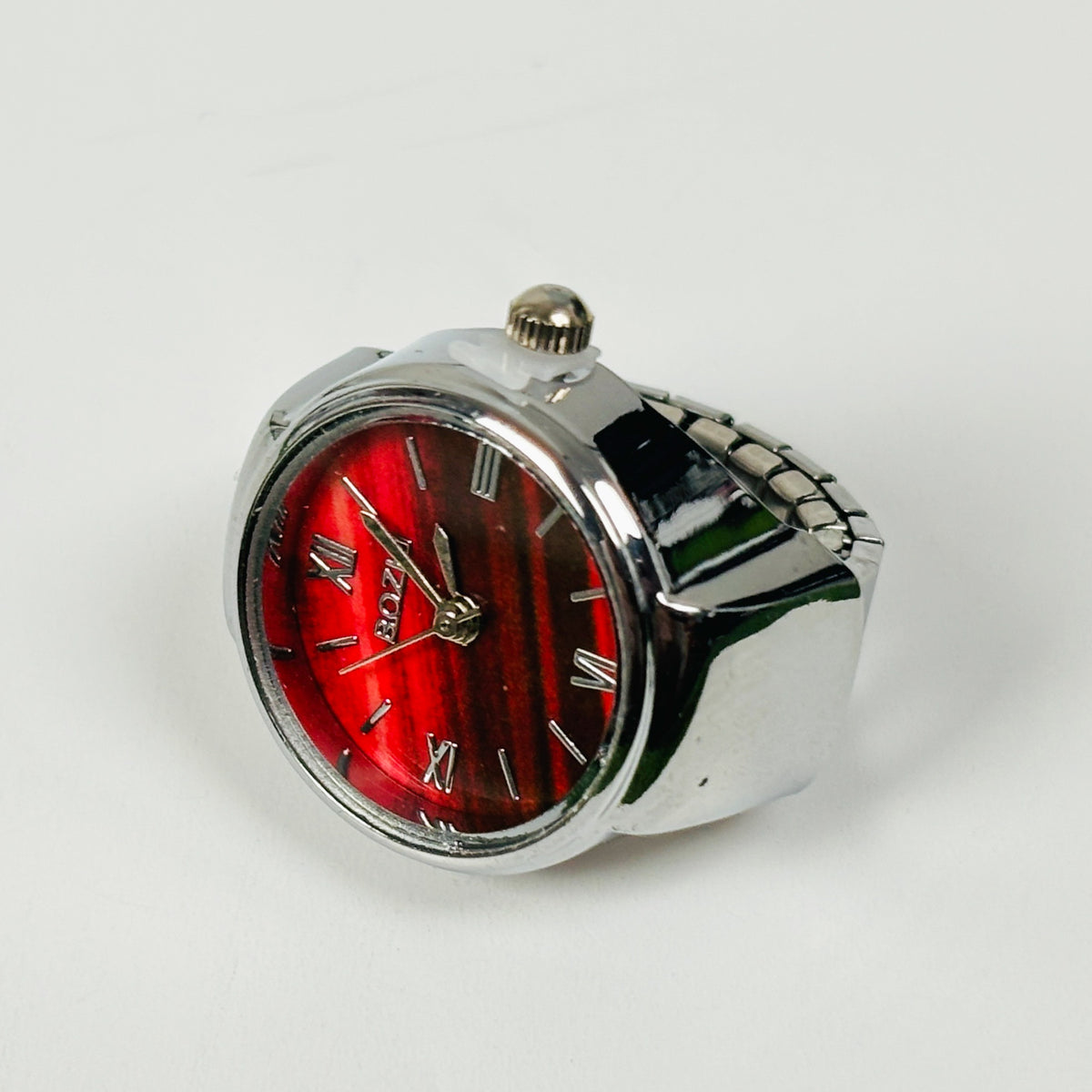 Vintage Watch Ring Ruby Red
