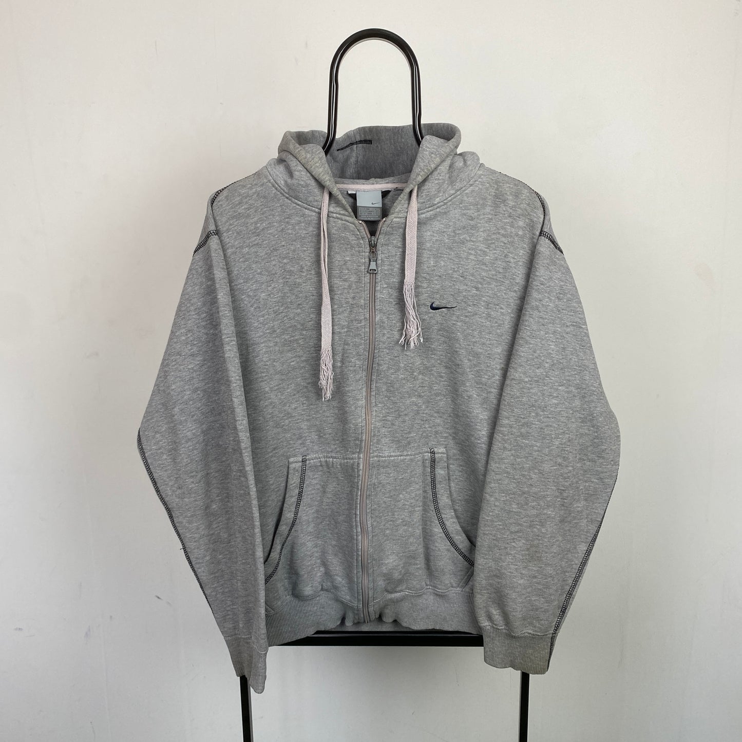 00s Nike Air Max Zip Heavyweight Hoodie Grey XL